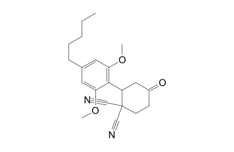 1,1-Cyclohexanedicarbonitrile, 2-(2,6-dimethoxy-4-pentylphenyl)-4-oxo-, (.+-.)-