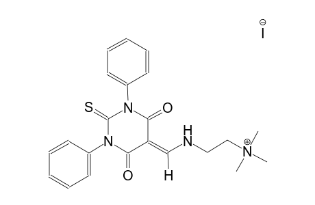 2-{[(4,6-dioxo-1,3-diphenyl-2-thioxotetrahydro-5(2H)-pyrimidinylidene)methyl]amino}-N,N,N-trimethylethanaminium iodide