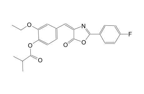 2-ethoxy-4-[(E)-(2-(4-fluorophenyl)-5-oxo-1,3-oxazol-4(5H)-ylidene)methyl]phenyl 2-methylpropanoate