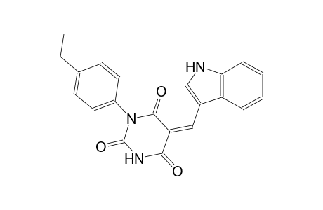 2,4,6(1H,3H,5H)-pyrimidinetrione, 1-(4-ethylphenyl)-5-(1H-indol-3-ylmethylene)-, (5Z)-