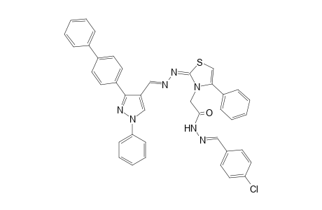 2-{2-[[[3-(biphenyl-3-yl)-1-phenyl-1H-pyrazol-4-yl]methylene]hydra-zono]-4-phenylthiazol-3(2H)-yl}-N'-(4-chlorobenzylidene)aceto-hydrazide