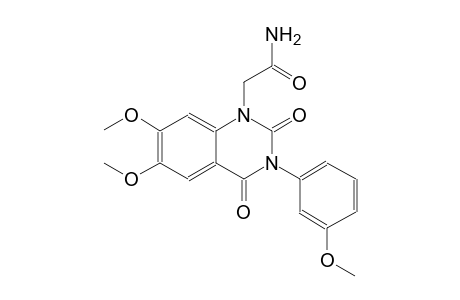 2-(6,7-dimethoxy-3-(3-methoxyphenyl)-2,4-dioxo-3,4-dihydro-1(2H)-quinazolinyl)acetamide