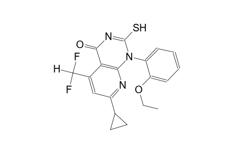 pyrido[2,3-d]pyrimidin-4(1H)-one, 7-cyclopropyl-5-(difluoromethyl)-1-(2-ethoxyphenyl)-2-mercapto-