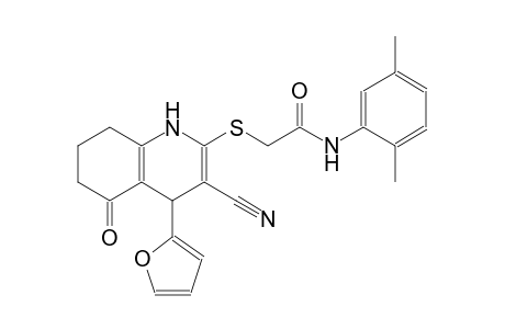 acetamide, 2-[[3-cyano-4-(2-furanyl)-1,4,5,6,7,8-hexahydro-5-oxo-2-quinolinyl]thio]-N-(2,5-dimethylphenyl)-