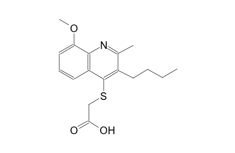 [(3-butyl-8-methoxy-2-methyl-4-quinolinyl)sulfanyl]acetic acid