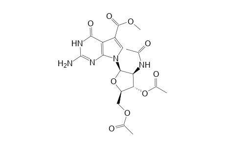 Methyl 2-amino-3,4-dihydro-4-oxo-7-(2-acetylamino-2-deoxy-3,5-diacetyl-beta-arabinofuranosyl)-7H-pyrrolo[2,3-d]pyrimidine-5-carboxylate