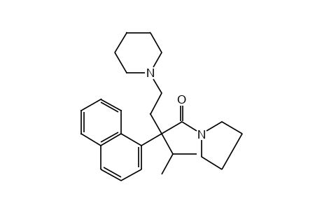 1-[2-ISOPROPYL-2-(1-NAPHTHYL)-4-PIPERIDINOBUTYRYL]PYRROLIDINE