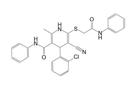 3-pyridinecarboxamide, 4-(2-chlorophenyl)-5-cyano-1,4-dihydro-2-methyl-6-[[2-oxo-2-(phenylamino)ethyl]thio]-N-phenyl-