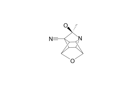 DL-10-HYDROXY-10-METHYL-5-OXA-1-AZA-PENTACYCLO-[5.3.0.0(2,6).0(3,9).0(4,8)]-DECAN-9-CARBONITRILE