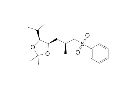 (4R,5S)-2,2-dimethyl-4-[(2S)-2-methyl-3-(phenylsulfonyl)propyl]-5-propan-2-yl-1,3-dioxolane