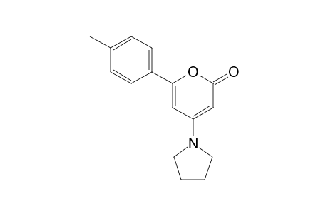 4-Pyrrolidinyl-6-(4-methylphenyl)-2H-pyran-2-one