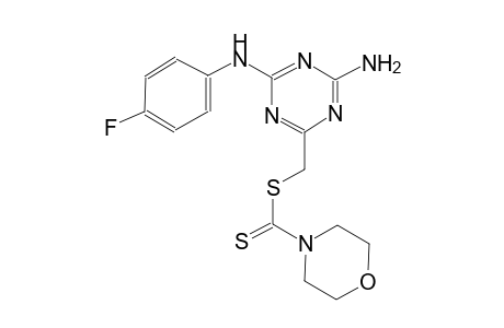 [4-amino-6-(4-fluoroanilino)-1,3,5-triazin-2-yl]methyl 4-morpholinecarbodithioate