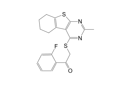 ethanone, 1-(2-fluorophenyl)-2-[(5,6,7,8-tetrahydro-2-methylbenzo[4,5]thieno[2,3-d]pyrimidin-4-yl)thio]-