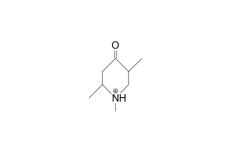 trans-2,5-Dimethyl-N-methyl-4-piperidinonium cation