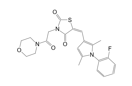(5E)-5-{[1-(2-fluorophenyl)-2,5-dimethyl-1H-pyrrol-3-yl]methylene}-3-[2-(4-morpholinyl)-2-oxoethyl]-1,3-thiazolidine-2,4-dione