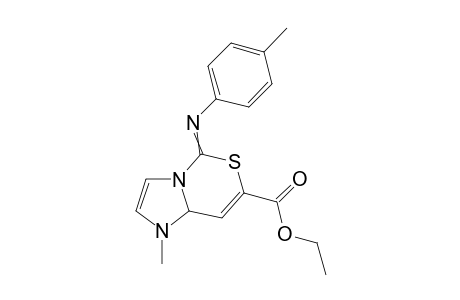 ethyl 1-methyl-5-(p-tolylimino)-8aH-imidazo[1,2-c][1,3]thiazine-7-carboxylate