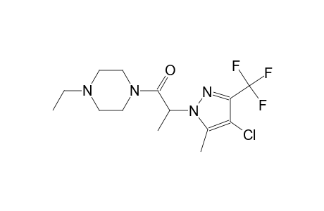 1-{2-[4-chloro-5-methyl-3-(trifluoromethyl)-1H-pyrazol-1-yl]propanoyl}-4-ethylpiperazine