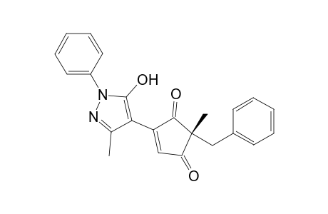(R)-2-Benzyl-4-(5-hydroxy-3-methyl-1-phenyl-1H-pyrazol-4-yl)-2-methylcyclopent-4-ene-1,3-dione