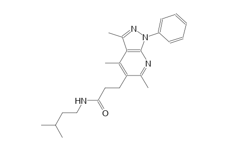 1H-pyrazolo[3,4-b]pyridine-5-propanamide, 3,4,6-trimethyl-N-(3-methylbutyl)-1-phenyl-