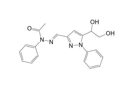 Acetic acid, [[5-(1,2-dihydroxyethyl)-1-phenyl-1H-pyrazol-3-yl]methylene]phenylhydrazide