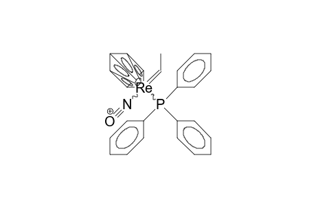 Cyclopentadienyl-ethylidene-nitrosyl-triphenylphosphino rhenium cation