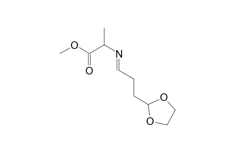 Methyl N-(1,3-dioxolan-2-yl)ethylidenealaninate
