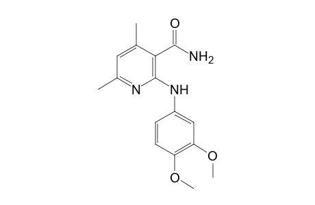 2-(3,4-dimethoxyanilino)-4,6-dimethyl-3-pyridinecarboxamide