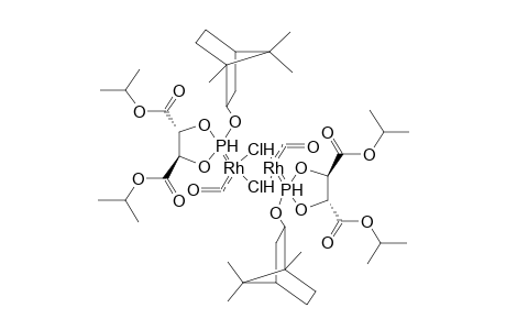 MU-DICHLORO-BIS(RHODIUMCARBONYL-2-BORNYLOXY-4,5-DICARBISOPROPOXY-1,3,2-DIOXAPHOSPHOLANE)