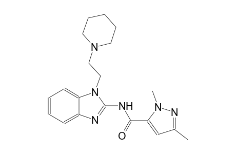 1,3-dimethyl-N-{1-[2-(1-piperidinyl)ethyl]-1H-benzimidazol-2-yl}-1H-pyrazole-5-carboxamide