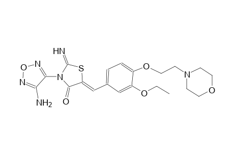 (5Z)-3-(4-amino-1,2,5-oxadiazol-3-yl)-5-{3-ethoxy-4-[2-(4-morpholinyl)ethoxy]benzylidene}-2-imino-1,3-thiazolidin-4-one