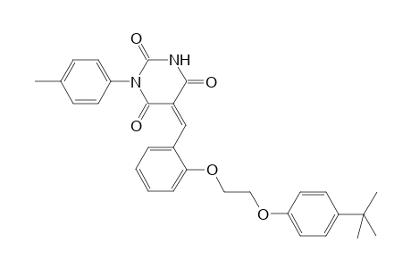 (5Z)-5-[2-[2-(4-tert-butylphenoxy)ethoxy]benzylidene]-1-(p-tolyl)barbituric acid