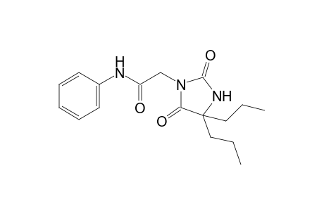 2,5-dioxo-4,4-dipropyl-1-imidazolidineacetanilide