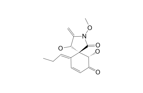 SPIROSTAPHYLOTRICHIN-A;(4R*,5S*,6S*)-4,6-DIHYDROXY-2-METHOXY-3-METHYLIDENE-10-[(Z)-PROPYLIDENE]-2-AZASPIRO-[4.5]-DEC-8-EN-1,7-DIONE