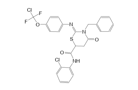 3-Benzyl-2-({4-[chloro(difluoro)methoxy]phenyl}imino)-N-(2-chlorophenyl)-4-oxo-1,3-thiazinane-6-carboxamide