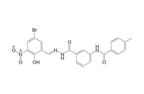 N-(3-{[(2E)-2-(5-bromo-2-hydroxy-3-nitrobenzylidene)hydrazino]carbonyl}phenyl)-4-methylbenzamide