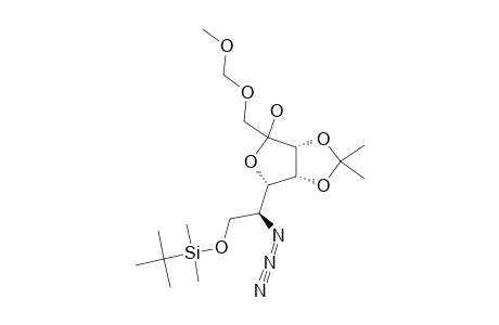 6-AZIDO-7-O-TERT.-BUTYLDIMETHYLSILYL-6-DEOXY-3,4-O-ISOPROPYLIDENE-1-O-METHOXYMETHYL-L-MANNO-HEPT-2-ULOFURANOSE;MAJOR-ANOMER