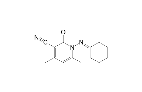 1-(cyclohexylideneamino)-1,2-dihydro-4,6-dimethyl-2-oxonicotinonitrile