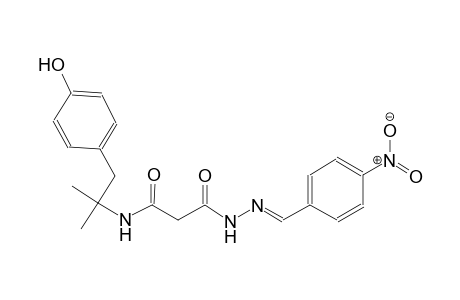 beta-alanine, N-[2-(4-hydroxyphenyl)-1,1-dimethylethyl]-3-oxo-, 2-[(E)-(4-nitrophenyl)methylidene]hydrazide