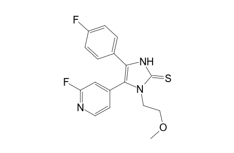 4-(4-Fluorophenyl)-5-(2-fluoro-4-pyridyl)-1-(2-methoxylethyl)-1,3-dihydro-2H-imidazole-2-thione