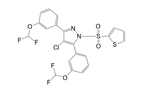 4-chloro-3,5-bis[3-(difluoromethoxy)phenyl]-1-(2-thienylsulfonyl)-1H-pyrazole