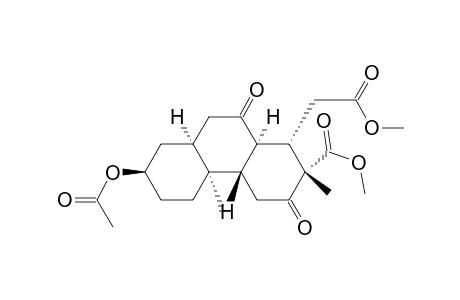 1-Phenanthreneacetic acid, 7-(acetyloxy)tetradecahydro-2-(methoxycarbonyl)-2,4b-dimethyl-3,10-dioxo-, methyl ester, [1S-(1.alpha.,2.beta.,4a.beta.,4b.alpha.,7.beta.,8a.alpha.,10a.alpha.)]-