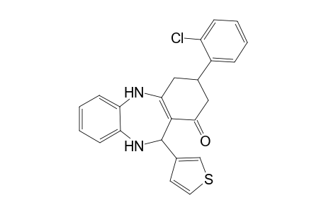9-(2-Chlorophenyl)-6-(3-thienyl)-5,6,8,9,10,11-hexahydrobenzo[b][1,4]benzodiazepin-7-one