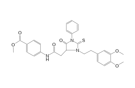 benzoic acid, 4-[[[3-[2-(3,4-dimethoxyphenyl)ethyl]-5-oxo-1-phenyl-2-thioxo-4-imidazolidinyl]acetyl]amino]-, methyl ester