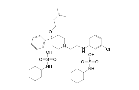 1-[2-(m-CHLOROANILINO)ETHYL]-4-[2-(DIMETHYLAMINO)ETHOXY]-4-PHENYLPIPERIDINE, CYCLOHEXYLSULFAMATE