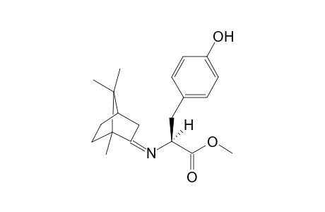 Methyl N-[(1R,2E,4R)-bornan-2-ylidene]-(S)-tyrosinate [methyl (S)-3'-(4-hydroxyphenyl)-2'-([1R,2E,4R)-1,7,7,trimethylbicyclo[2.2.1]heptan-2-ylideneamino)propanoate]