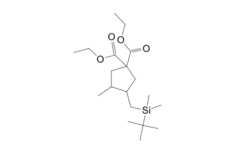 Diethyl 3-{[(t-butyl)dimethylsilyl]methyl}-4-methylcyclopentane-1,1-dicarboxylate