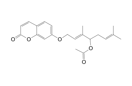 7-[(2E)-4-Hydroxy-3,7-dimethylocta-2,6-dienoxy]chromen-2-one, acetate