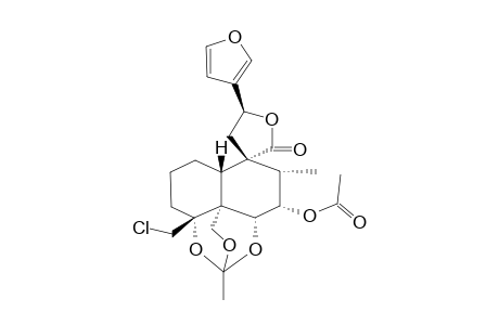 (12S)-7-ALPHA-ACETOXY-18-CHLORO-15,16-EPOXYNEOClERODA-13-(16),14-DIEN-20,12-OLIDE-4-ALPHA,6-ALPHA,19-ORTHOACETATE