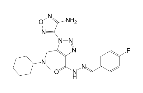 1-(4-amino-1,2,5-oxadiazol-3-yl)-5-{[cyclohexyl(methyl)amino]methyl}-N'-[(E)-(4-fluorophenyl)methylidene]-1H-1,2,3-triazole-4-carbohydrazide