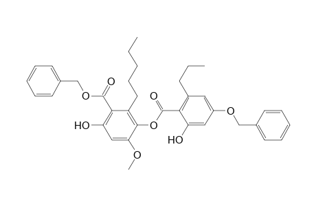 benzyl 3-(4-benzyloxy-2-hydroxy-6-propylbenzoyloxy)-6-hydroxy-4-methoxy-2-pentylbenzoate
